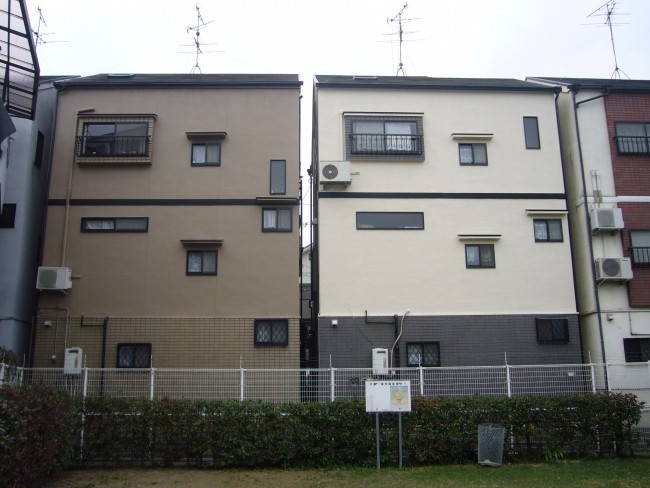 守口外壁塗装 外壁塗装の後、給湯器取替えもさせてもらいました