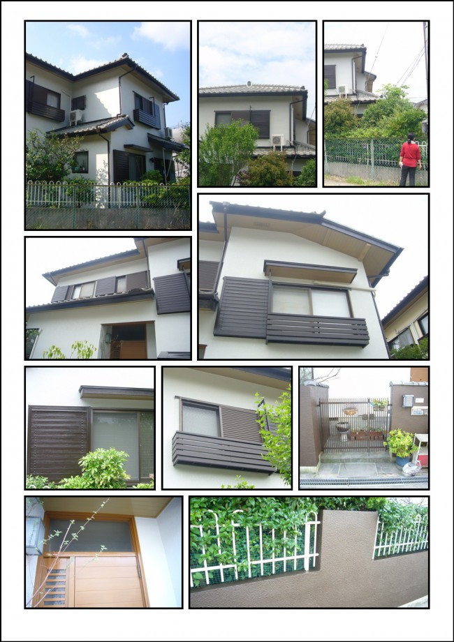 外壁塗装一戸建て住宅立て事例です寝屋川　　