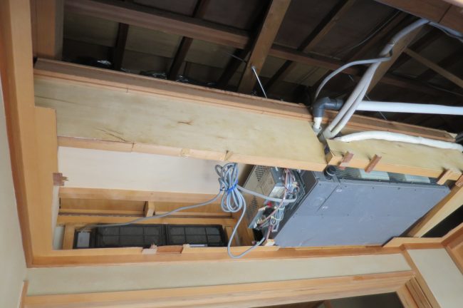 京都市ビルトインエアコン今日から工事開始です