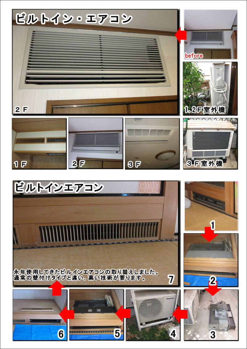 壁埋込エアコンが決まりました寝屋川