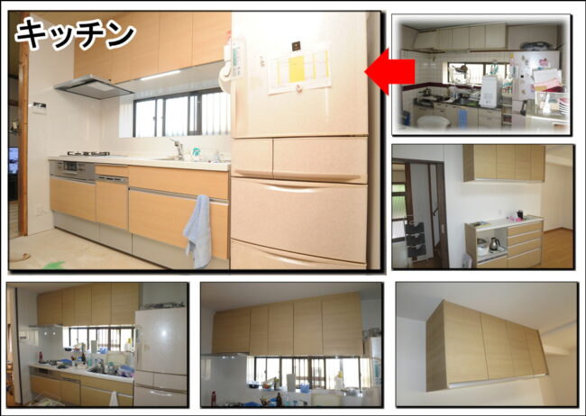 木目調の美しいキッチンでした
